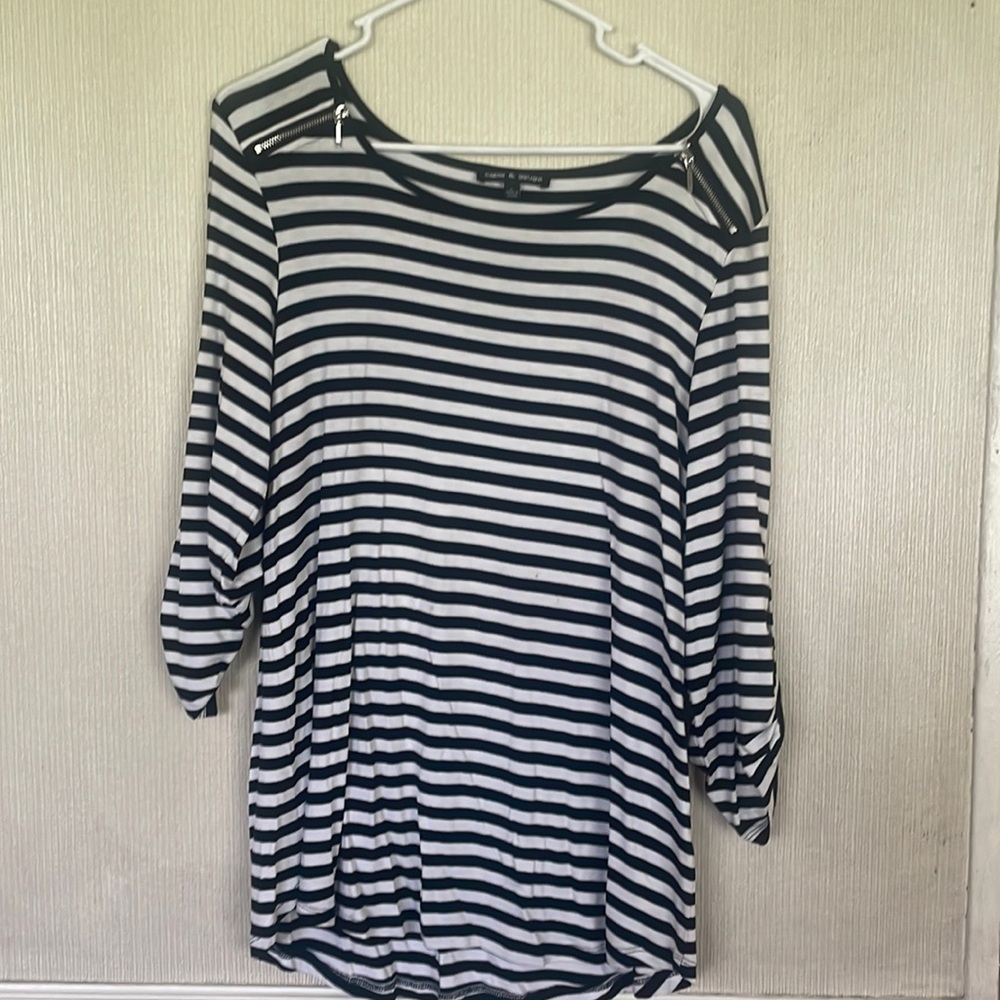Black and white striped shirt